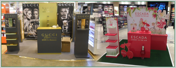 Escada, Lacoste und Gucci Promotion